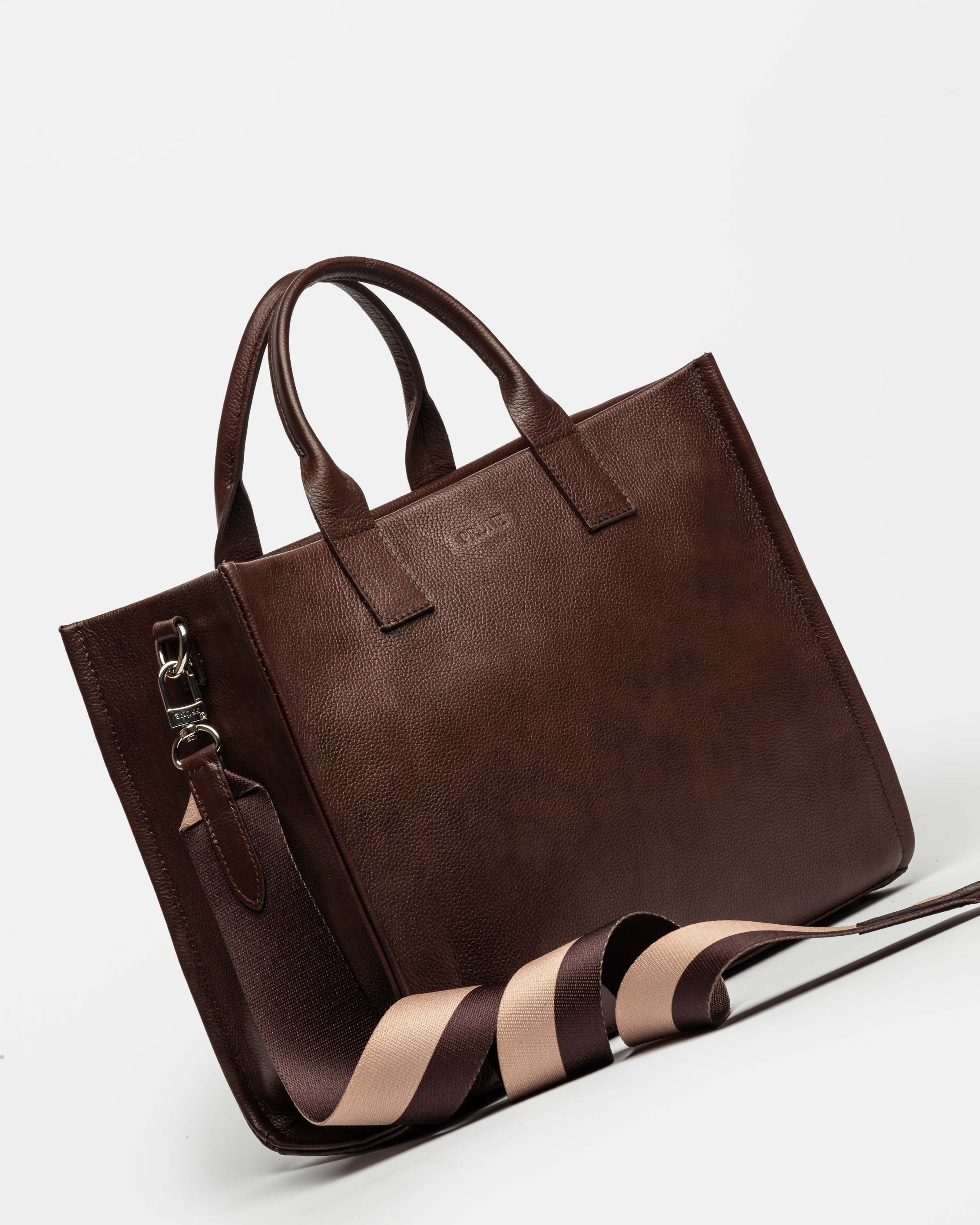 Cartera de mano Capri en cuero graneado