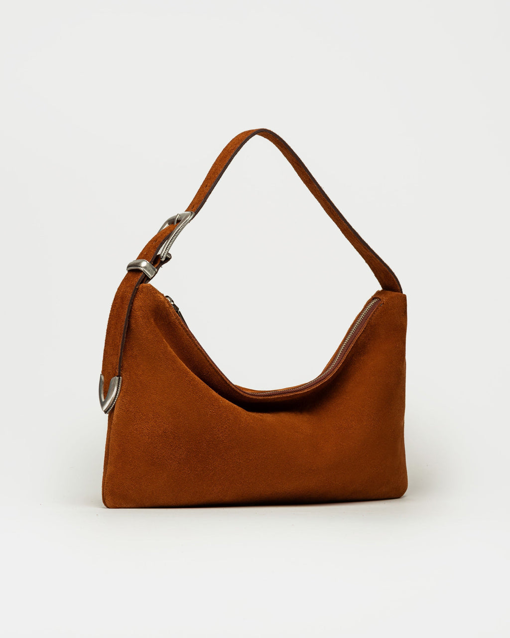 Cartera al hombro Bamboo en cuero gamuza