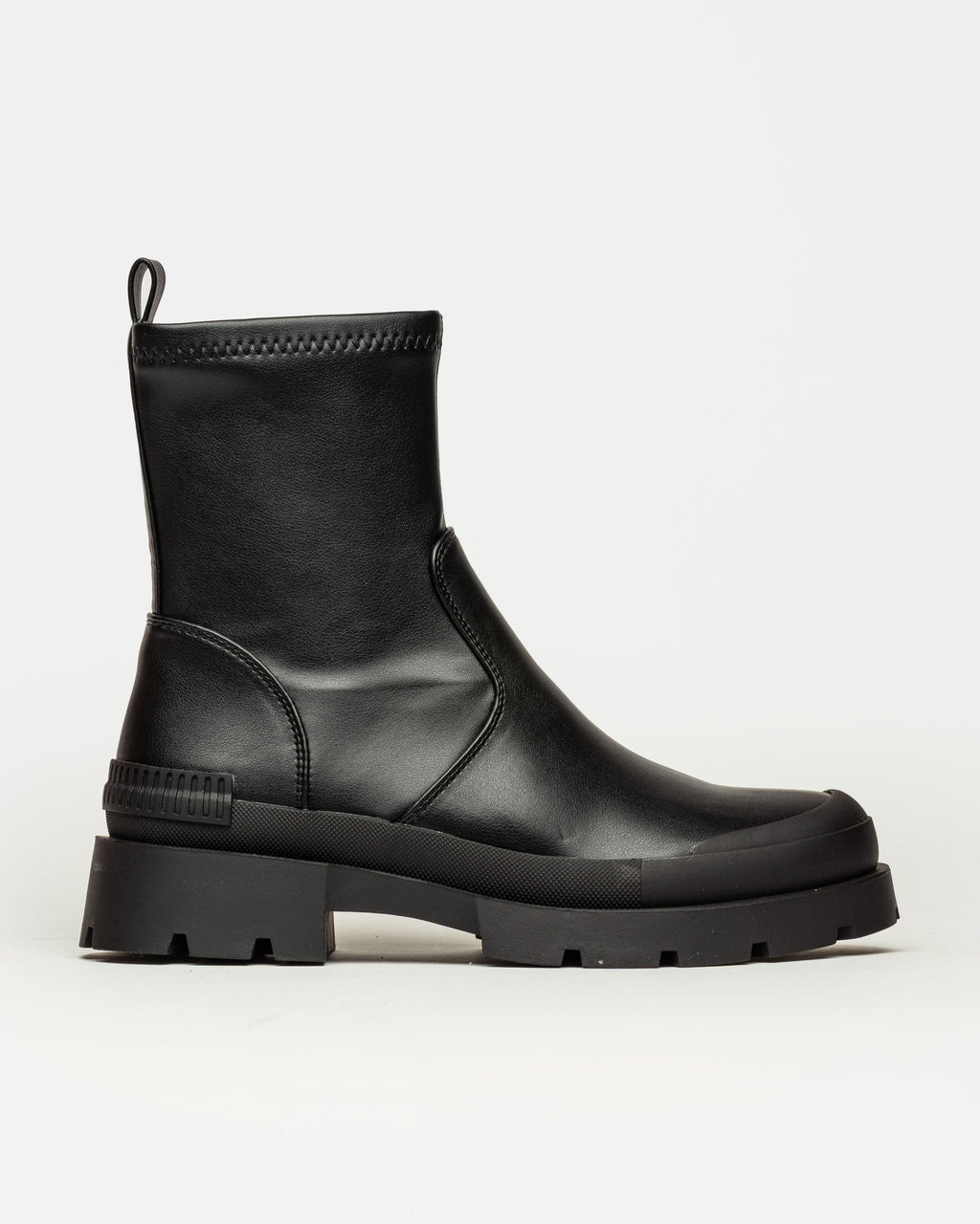 Bota caña media Kim en efecto cuero