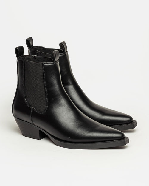 Bota caña baja Jolene en efecto cuero