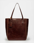 Shopper Vera en cuero croco
