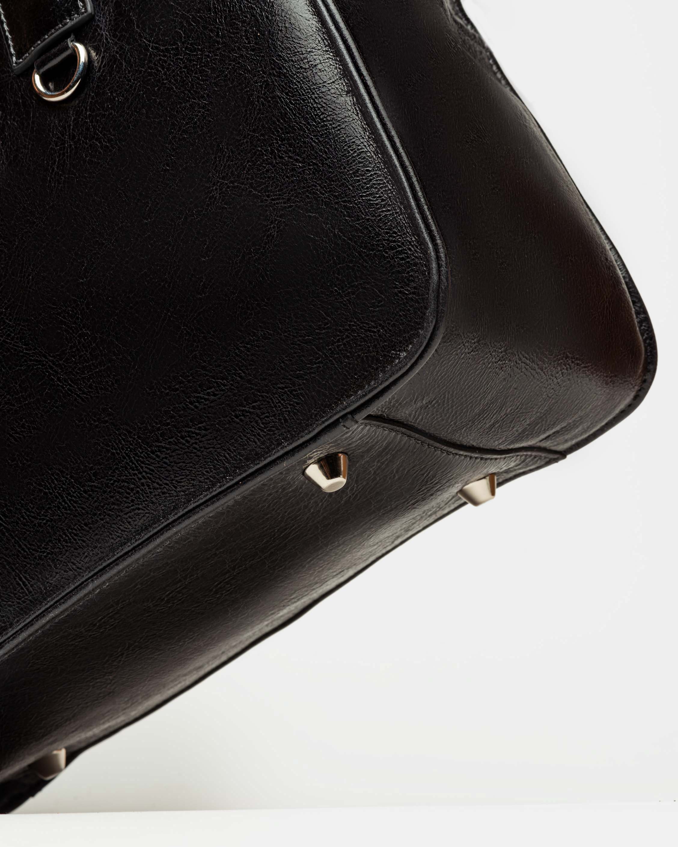 Bolso Capri en cuero arrugado