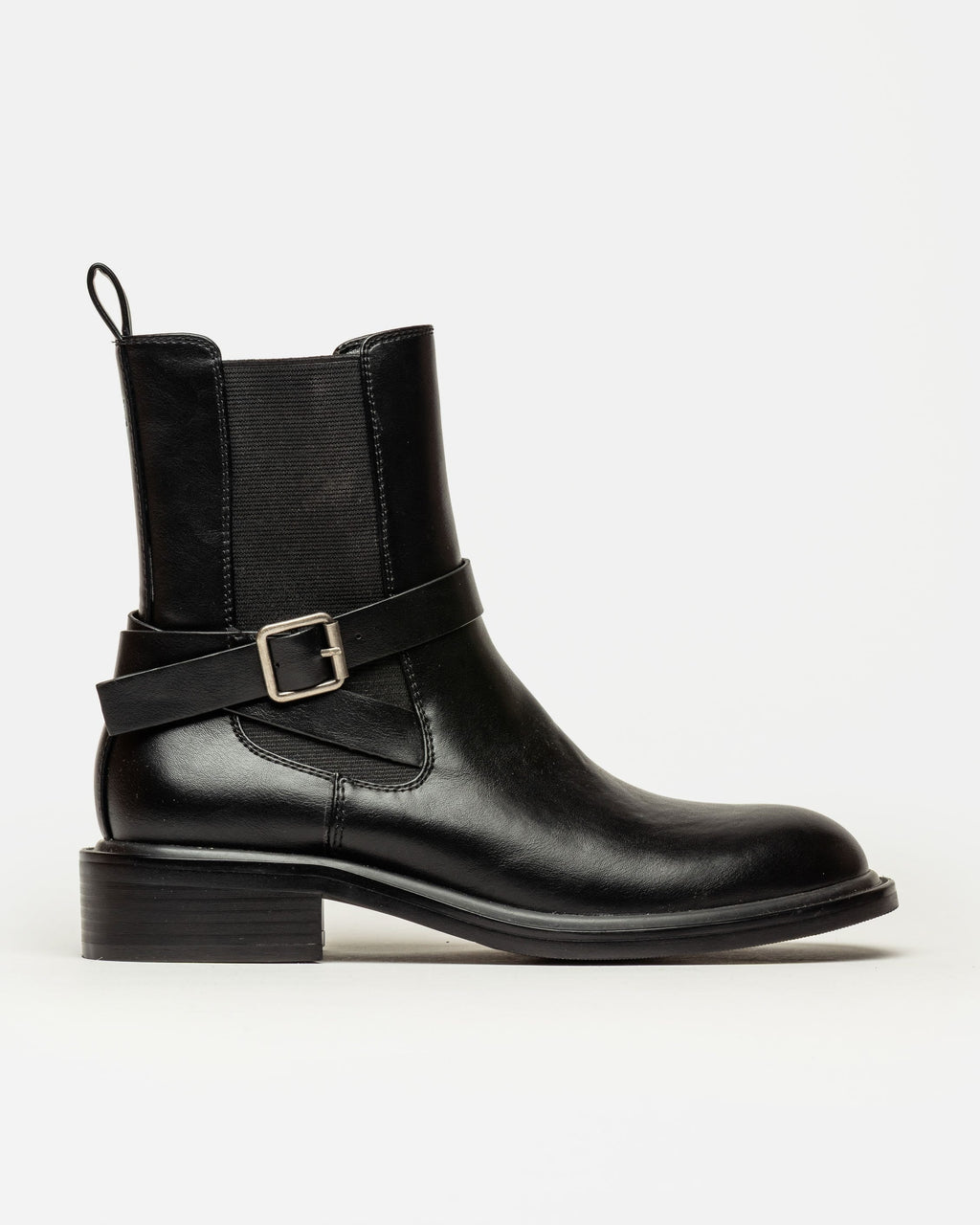 Bota caña media York en efecto cuero