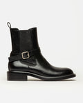 Bota caña media York en efecto cuero