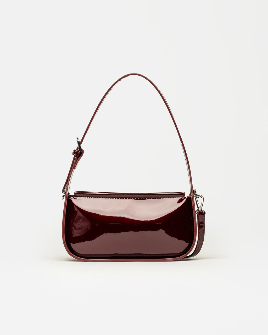 Cartera al hombro Leaf en efecto cuero charol