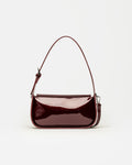 Cartera al hombro Leaf en efecto cuero charol