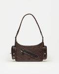Cartera al hombro Kendall en efecto cuero arrugado