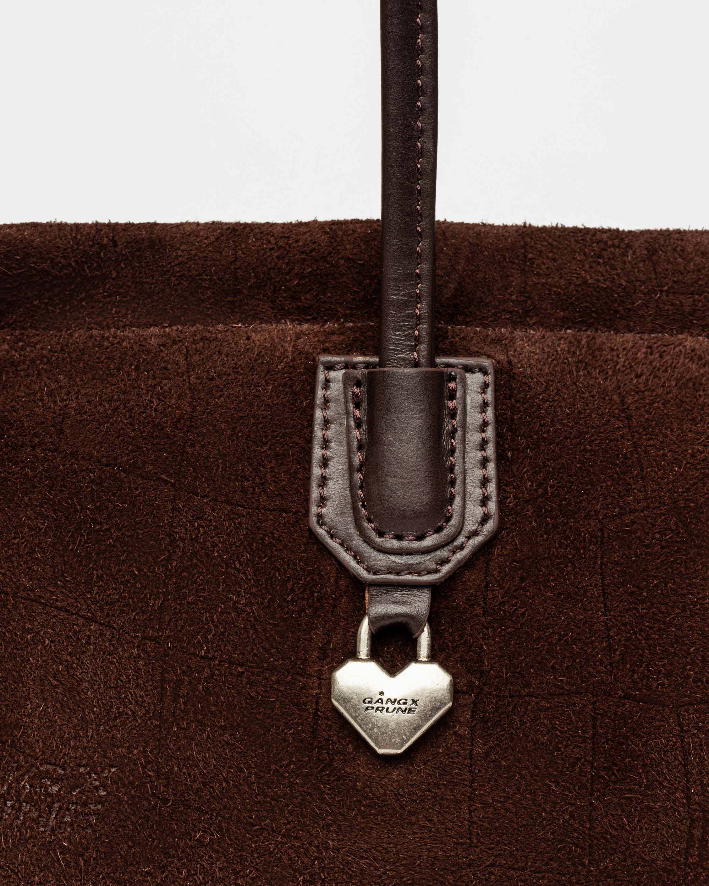 Cartera al hombro Gang en cuero gamuza croco