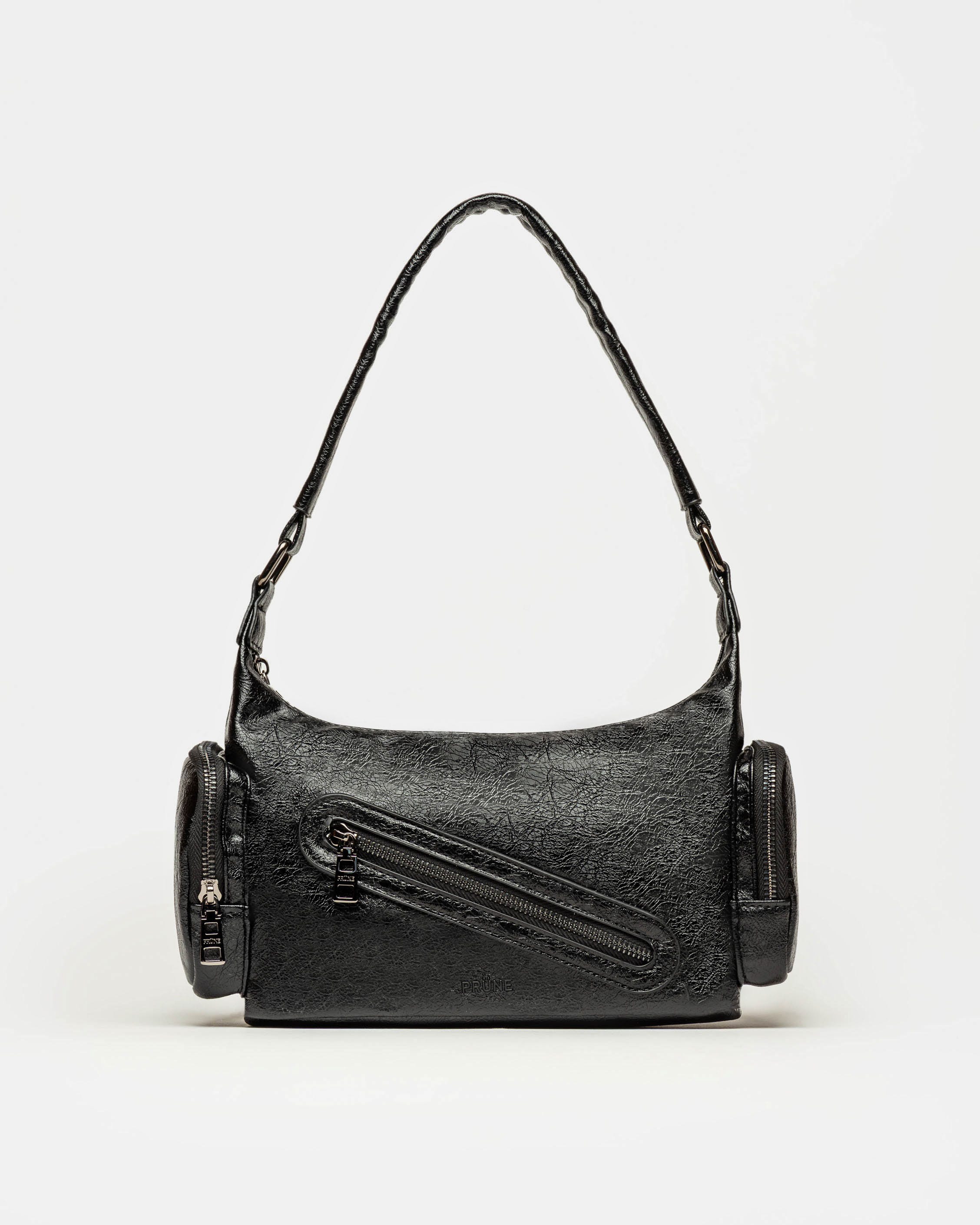 Cartera al hombro Kendall en efecto cuero arrugado
