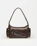 Cartera al hombro Kendall en efecto cuero arrugado