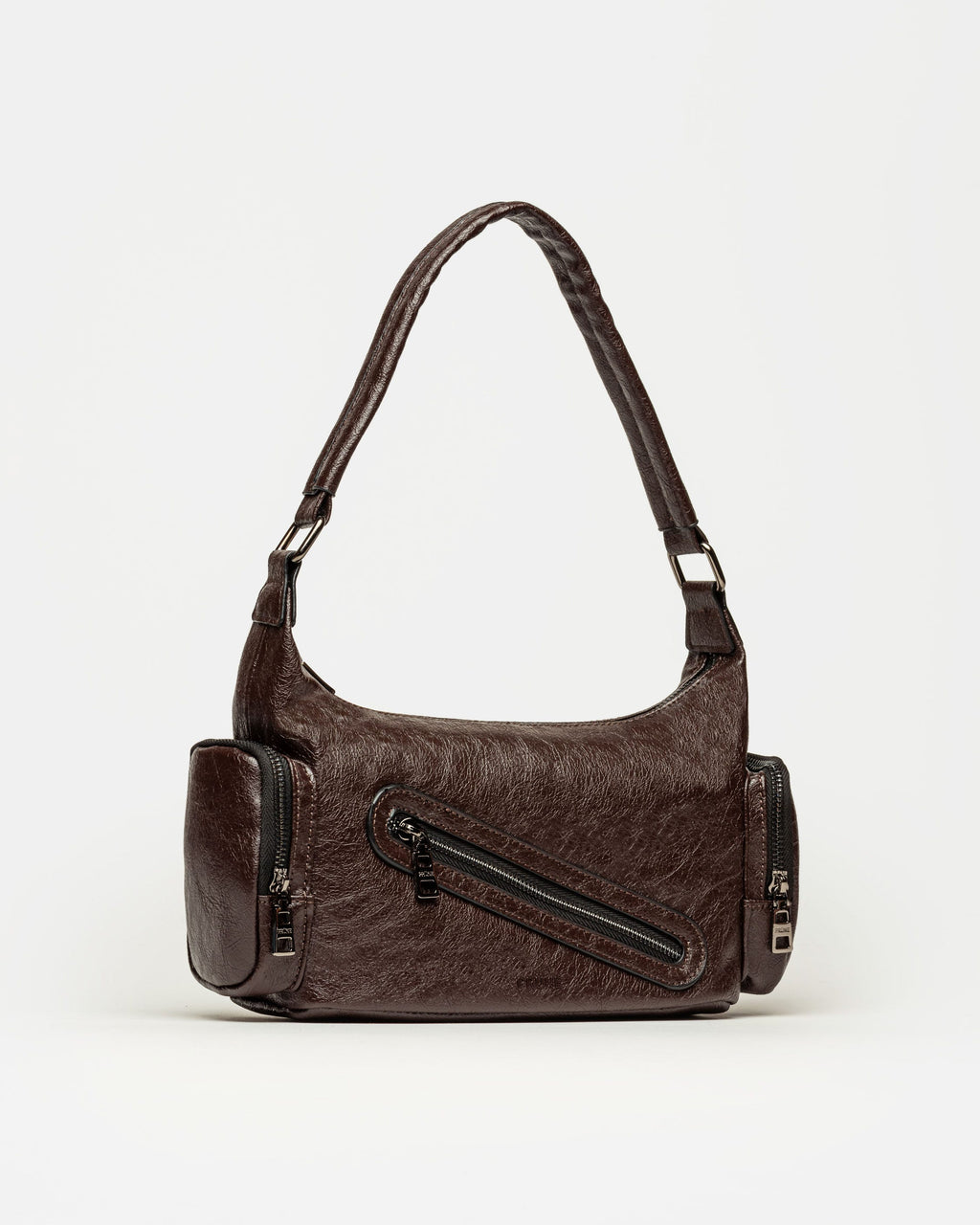 Cartera al hombro Kendall en efecto cuero arrugado