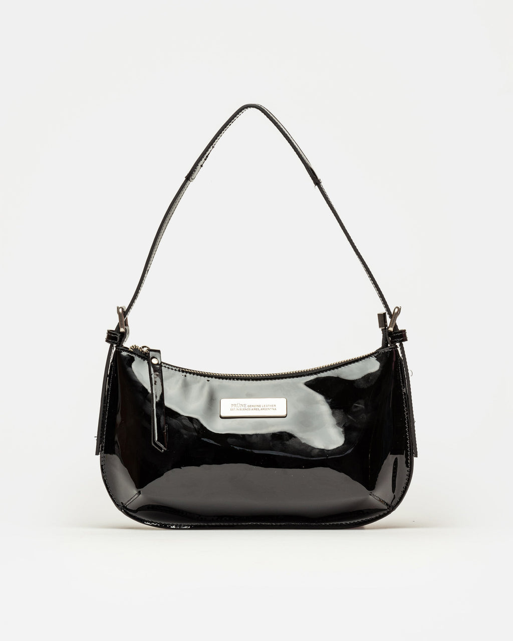 Cartera al hombro Mia en cuero charol