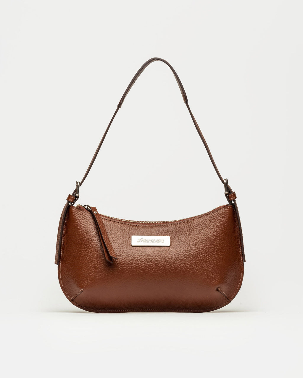 Cartera al hombro Mia en cuero graneado