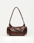 Cartera al hombro Kendall en efecto cuero arrugado